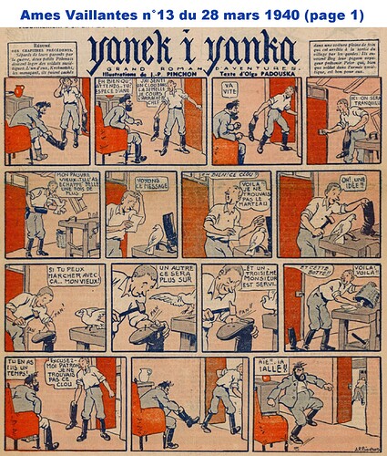 Ames Vaillantes 1940 - n°13 - 28 mars 1940 - page 1 (cadré)