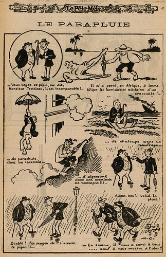 Le Pêle-Mêle 1927 - n°161 - page 15 - Le parapluie - 20 mars 1927