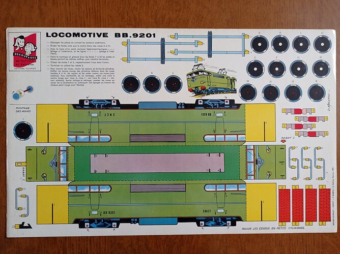 découpages S & S  locomotive BB 9201