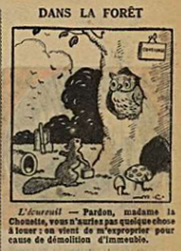 Fillette 1931 - n°1233 - page 7 - Dans la forêt - 8 novembre 1931