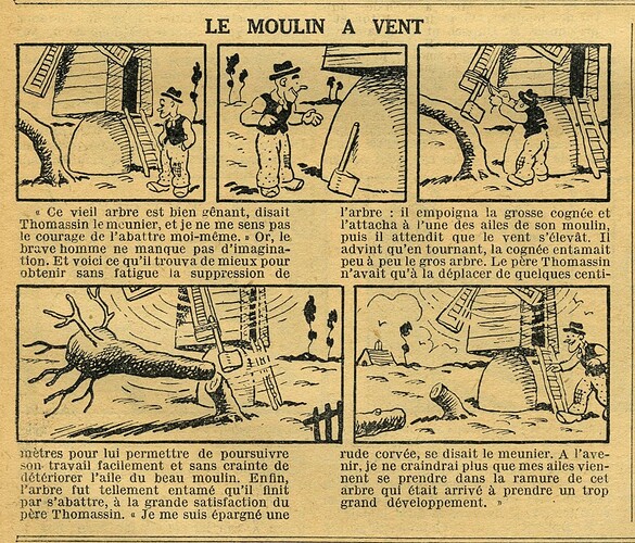 Cri-Cri 1935 - n°870 - page 12 - Le moulin à vent - 30 mai 1935