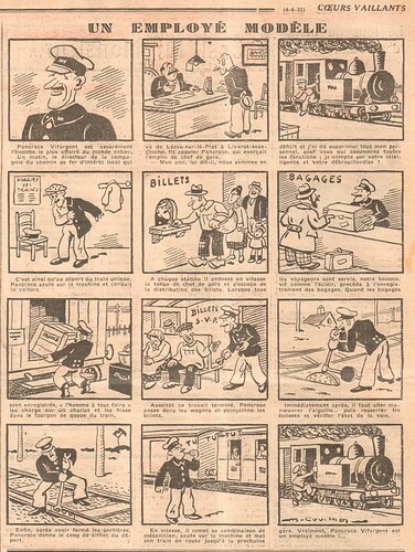 Coeurs Vaillants 1933 - n°23 - Un employé modèle - 4 juin 1933 - page 8