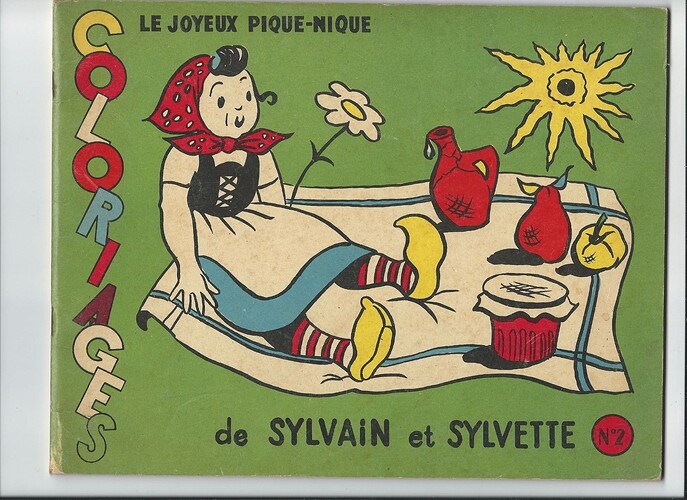 Album de coloriages Sylvain et Sylvette n°2 - Le joyeux pique-nique