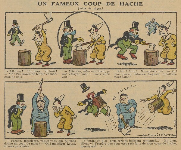 Guignol 1934 - n°44 - page 46 - Un fameux coup de hache - 4 novembre 1934