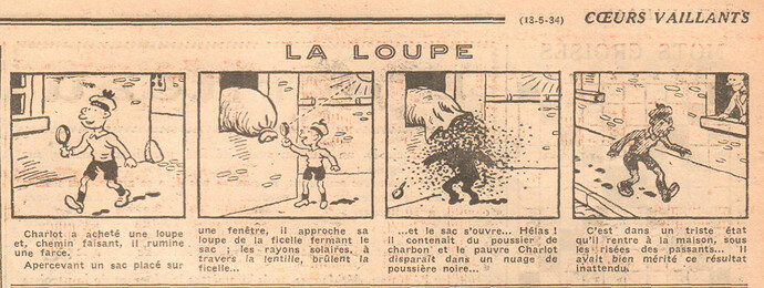 Coeurs Vaillants 1934 - n°20 - page 8 - La loupe - 13 mai 1934