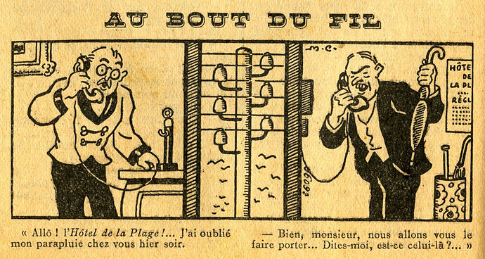 Almanach Pierrot 1930 - page 82 - Au bout du fil