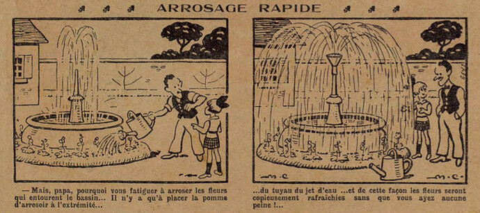 Lisette 1933 - n°4 - page 2 - Arrosage rapide - 22 janvier 1933