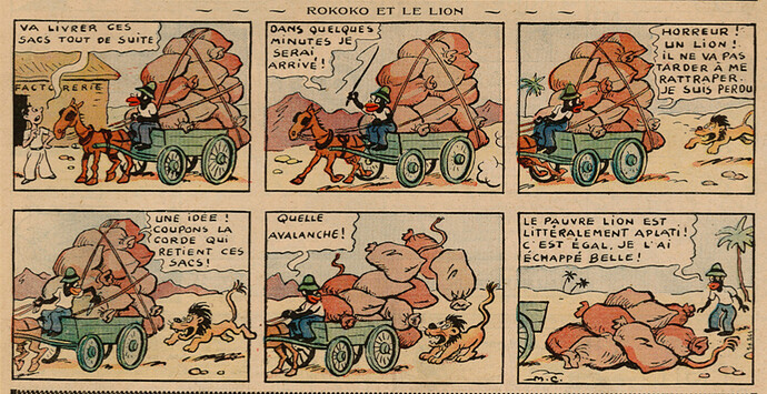 Pierrot 1936 - n°40 - page 1 - ROKOKO et le Lion - 4 octobre 1936
