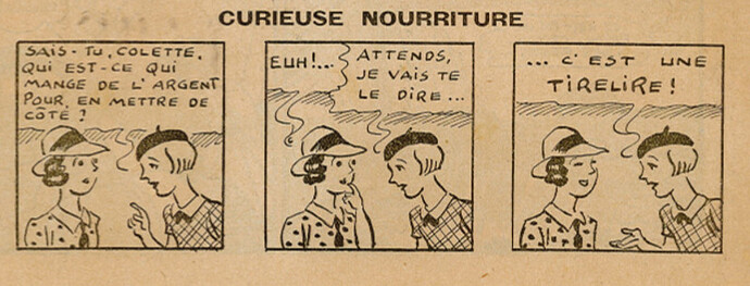 Ames Vaillantes 1938 - n°25 - page 2 - Curieuse nourriture - 23 juin 1938