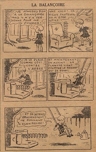 Fillette 1938 - n°1557 - page 6 - La balançoire - 23 janvier 1938