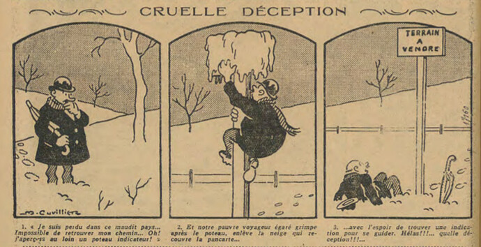 Pierrot 1928 - n°109 - page 2 - Cruelle déception - 22 janvier 1928