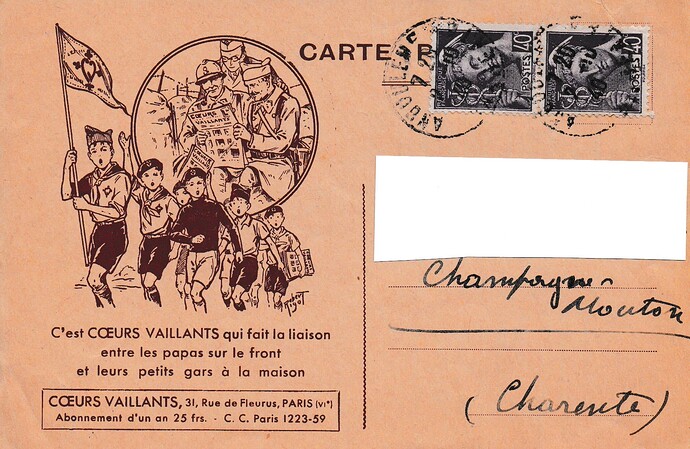 Carte Cœurs Vaillants 1940 (1)