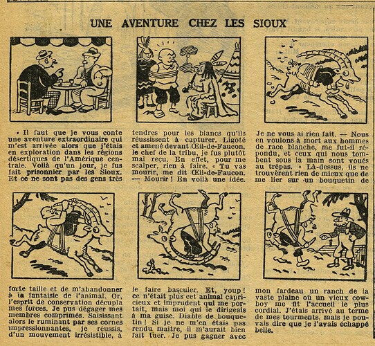 Cri-Cri 1934 - n°834 - page 4 - Une aventure chez les sioux - 20 septembre 1934