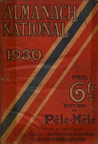 Almanach National 1930 - 0 - Couverture