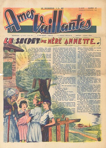 Ames Vaillantes 1942 - n°39 - 27 septembre 1942 - page 1