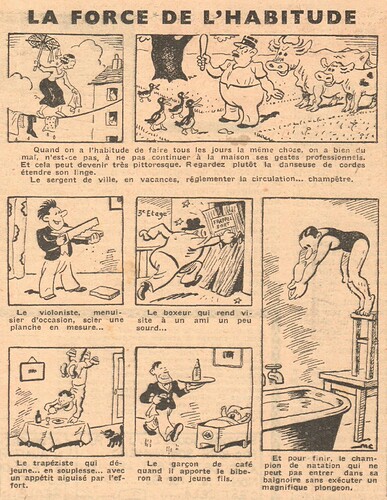 Coeurs Vaillants 1937 - n°15 - page 6 - La force de l'habitude - 11 avril 1937