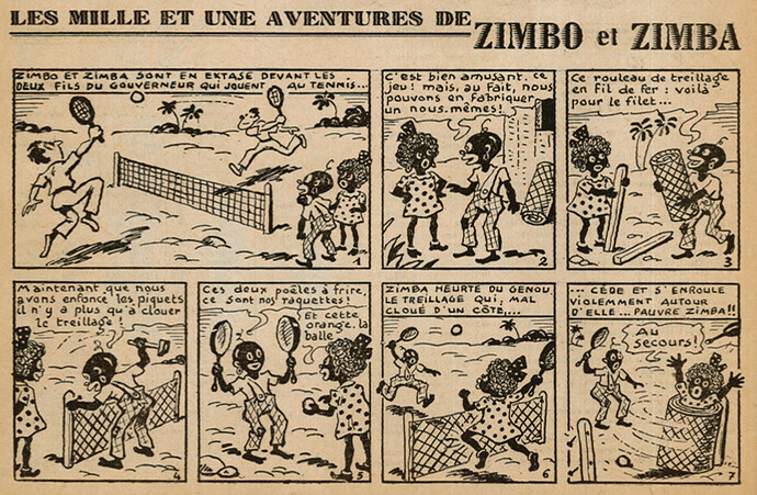 Ames Vaillantes 1939 - n°1 - page 6 - Les mille et une aventures de Zimbo et Zimba - 5 janvier 1939