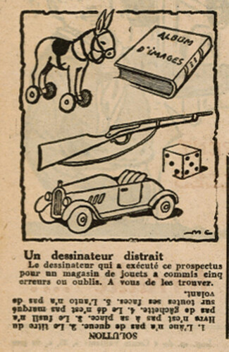 Coeurs Vaillants 1940 - n°9 - Un dessinateur distrait - 3 mars 1940 - page 7