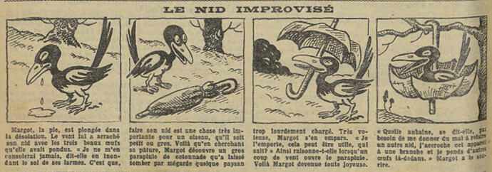 Fillette 1931 - n°1201 - page 6 - Le nid improvisé - 29 mars 1931