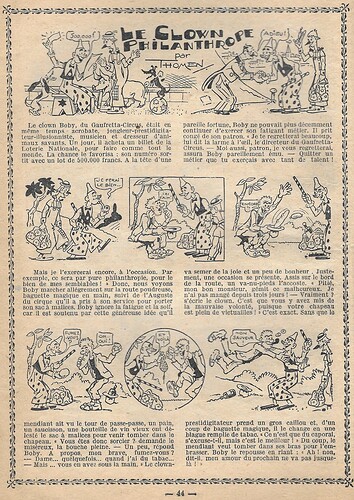 Almanach Junior 1937 - page 44 - Le clown philanthrope (Thomen)