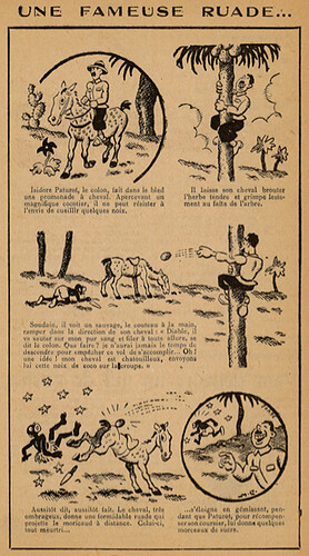 Almanach Pierrot 1931 - page 116 - Une fameuse ruade