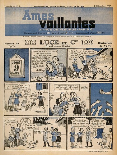 Ames Vaillantes 1937 - n°1 - 8 décembre 1937 - page 1