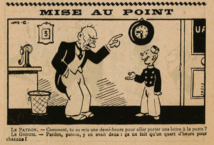 Almanach Pierrot 1933 - page 112 - Mise au point