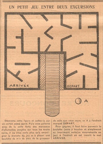 Coeurs Vaillants 1936 - n°33 - page 8 - Un petit jeu entre deux excursions - 16 août 1936