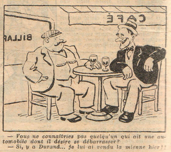 Almanach National 1933 - 56 - vendredi 3 novembre 1933 - Vous ne connaîtriez pas quelqu'un qui ait une automobile