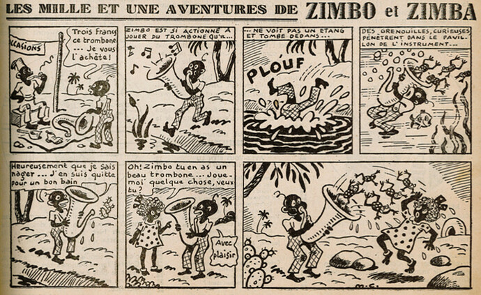 Ames Vaillantes 1939 - n°20 - page 11 - Les mille et une aventures de Zimbo et Zimba - 18 mai 1939