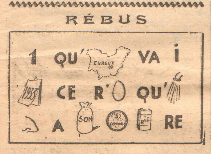 Coeurs Vaillants 1934 - n°21 - page 7 - Rébus - 20 mai 1934