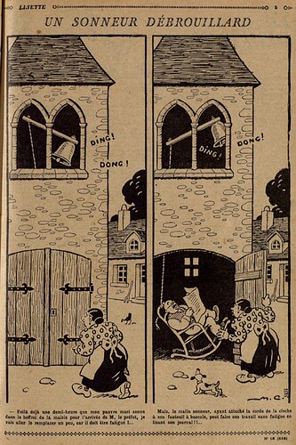 Lisette 1933 - n°18 - page 5 - Un sonneur débrouillard - 30 avril 1933