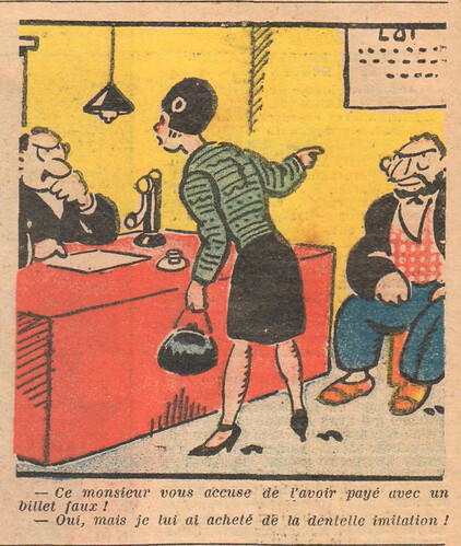 Almanach National 1932 - 4 - Dimanche 28 février 1932 - Ce monsieur vous accuse de l'avoir payé avec un billet faux