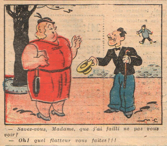 Almanach National 1933 - 33 - lundi 15 mai 1933 - Savez-vous Madane que j'ai failli ne pas vous voir