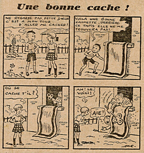 Ames Vaillantes 1938 - n°24 - page 5 - Une bonne cache - 16 juin 1938