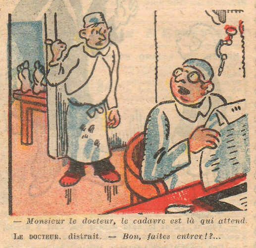 Almanach National 1933 - 54 - lundi 30 octobre 1933 - Monsieur le docteur le cadavre est là qui attend