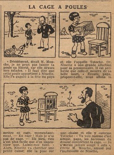 Fillette 1938 - n°1570 - page 6 - La cage à poules - 24 avril 1938