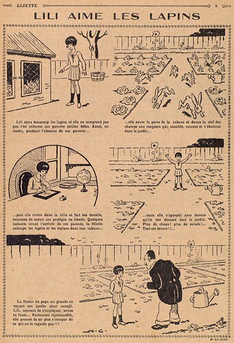 Lisette 1931 - n°42 - page 5 - LILI aimes les lapins - 18 octobre 1931