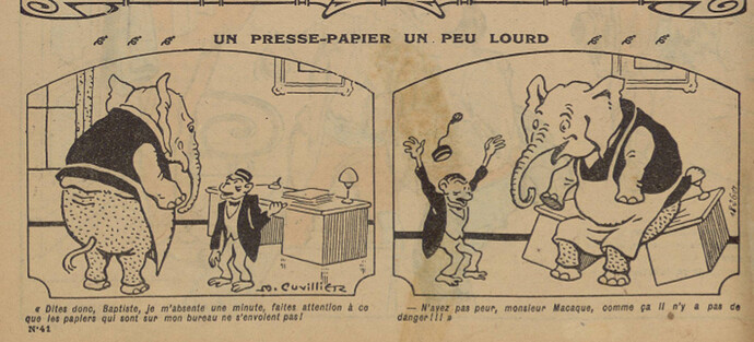 Pierrot 1926 - n°41 - page 10 - Un presse-papier un peu lourd - 3 octobre 1926