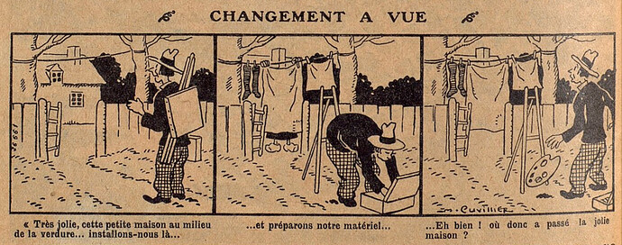 Lisette 1928 - n°366 - page 2 - Changement à vue - 15 juillet 1928