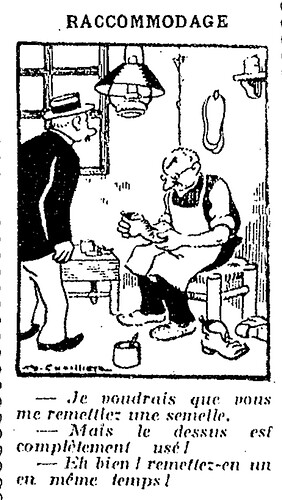 Almanach du Petit Parisien 1930 - Lundi 17 janvier 1930 - Raccommodage - page 50