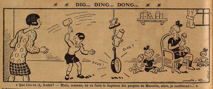 Lisette 1930 - n°11 - page 2 - Dig...  Ding...  Dong... - 16 mars 1930