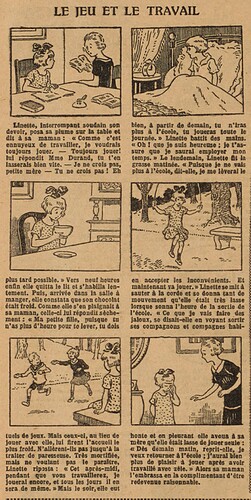 Fillette 1927 - n°981 - page 11 - Le jeu et le travail - 9 janvier 1927