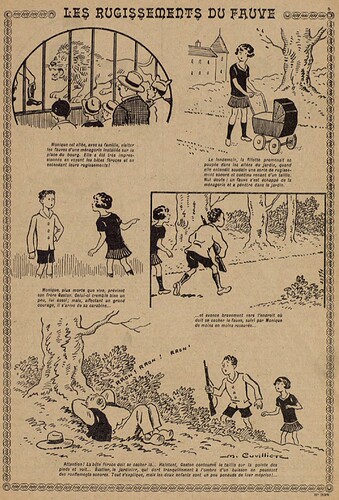 Lisette 1928 - n°338 - page 5 - Les rugissements du fauve - 1er janvier 1928