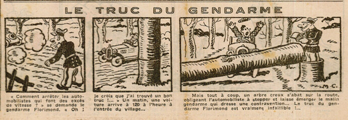 Coeurs Vaillants 1934 - n°32 - page 2 - Le truc du gendarme - 5 août 1934