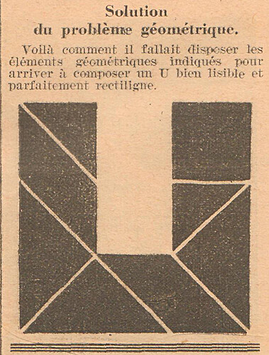 Coeurs Vaillants 1936 - n°5 - page 11 - Solution du problème géométrique - 2 février 1936