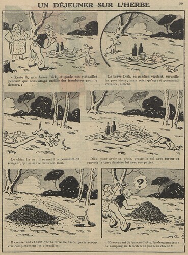 Guignol 1933 - n°244 - Un déjeuner sur l'herbe - 4 juin 1933 - page 39