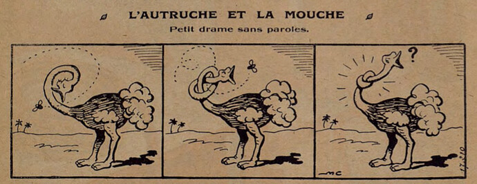 Lisette 1936 - n°39 - page 2 - L'autruche et la mouche - 27 septembre 1936