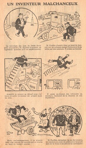 Almanach Pierrot 1928 - page 61 - Un inventeur malchanceux