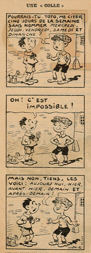 Pierrot 1937 - n°7 - page 2 - Une colle - 14 février 1937